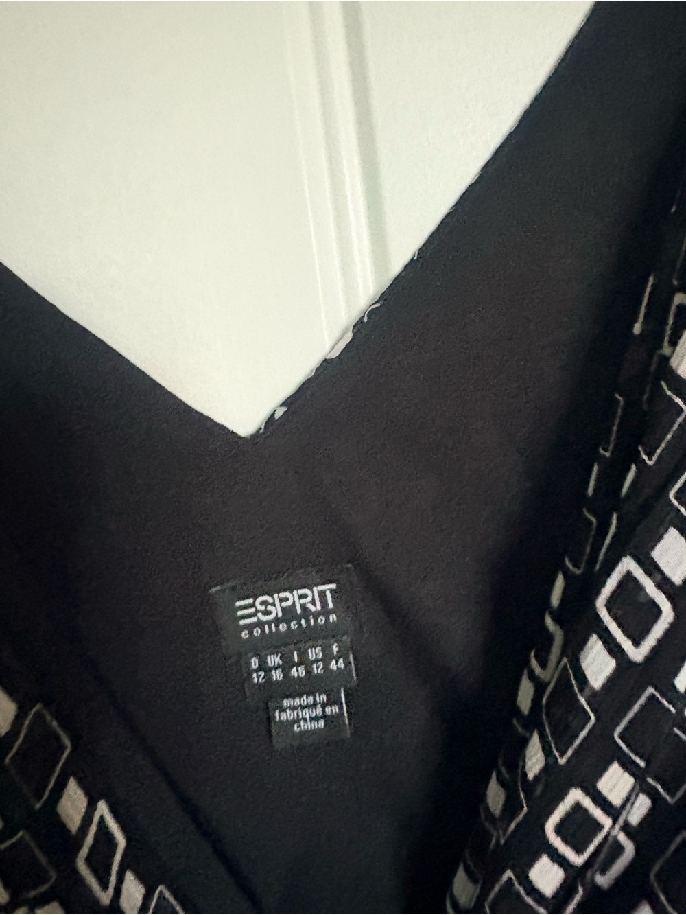 Esprit Geometric Print Dress Size 12 | Modern Minimalist Everyday Sleeveless - Picture 5 of 7